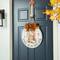 Glitzhome® 15" Fall Wood Round Word Sign Door Hanger